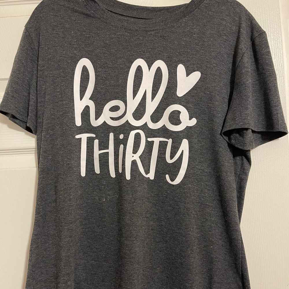 Gray Graphic Tee - Hello Thirty